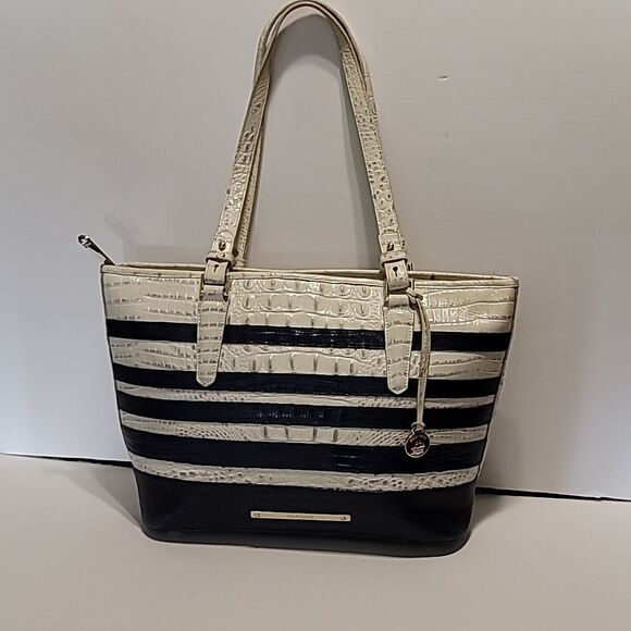 BRAHMIN Asher Suri White Corsica Purse Handbag Shoulder Bag Alligator Melbourne - Picture 2 of 9